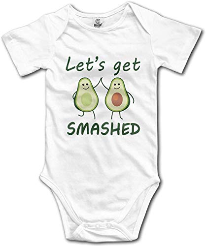 WlQshop Mono para Bebé,Mameluco Bebé Baby Boys Girls Unisex Romper Bodysuit Avocado Let's Get Smashed Infant Kawaii Jumpsuit Outfit 0-2T Kids