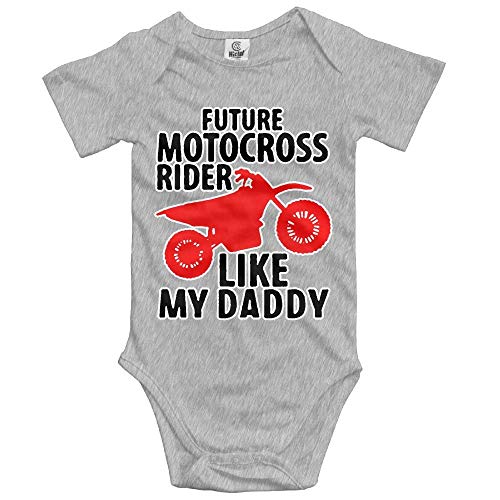 WlQshop Mono para Bebé,Mameluco Bebé Future Motocross Rider Like My Daddy Newborn Baby Boys Girls Soft Conjuntos de Mameluco de Cuerpo de Manga Corta