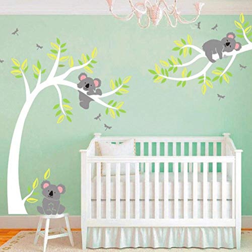 XAOQW Lindo Koala Mono Pared Pegatinas niños Jill Kids decoración estética árbol Sala de Estar Dormitorio TV sofá decoración de Fondo Estilo 2