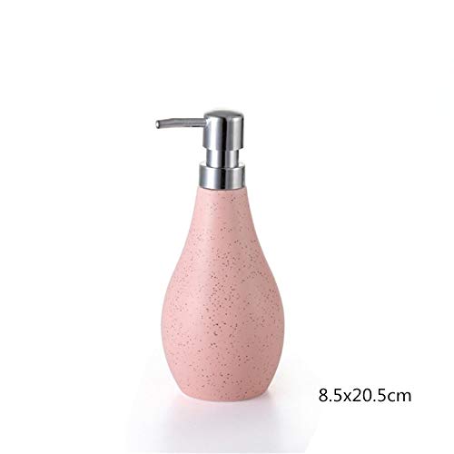 XIANGL Accesorios de baño de cerámica Conjunto Herramientas de Lavado Bebé Bebé Enjuague Bajón Taza de Jabón sobre Cepillo de Dormido (Color : Rosado, Size : Gratis)