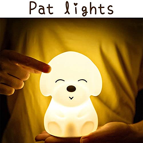 XiXiRan Luz Nocturna Infantil, LED Lámpara Nocturna de Niños con Función Control Tátil, Luz de Dormir de Cuarto de Bebé, Luz de Noche Para Niños Recargable, Luces de 7 Colores Control Táctil