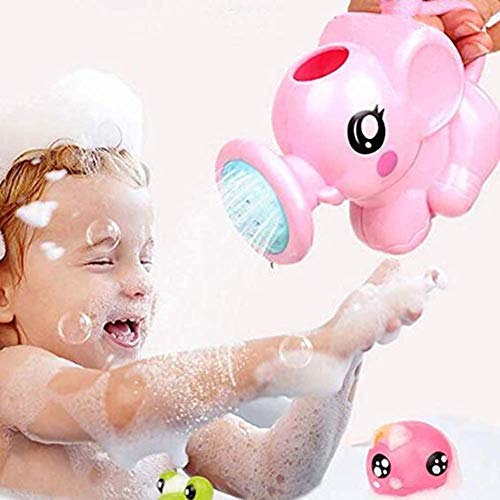 XLKJ 2 Piezas Juguetes de Baño para Bebé, Juguete Regadera Elefante Ducha, Natación del Bebé Baño Ducha Spray Herramienta Agua Juguetes con Divertidos Dibujos Animados