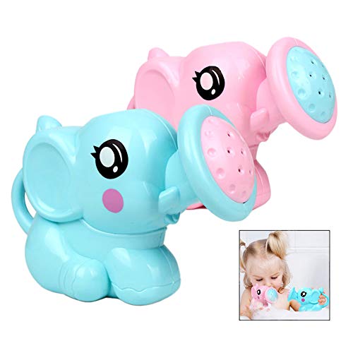 XLKJ 2 Piezas Juguetes de Baño para Bebé, Juguete Regadera Elefante Ducha, Natación del Bebé Baño Ducha Spray Herramienta Agua Juguetes con Divertidos Dibujos Animados