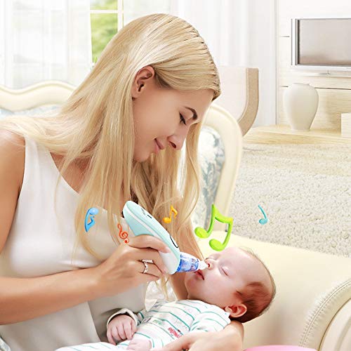 XMAGG® Aspirador Nasal Bebe Electrico, con 3 Niveles de Funcionamiento, Pantalla LCD, Música Ajustable, Carga USB