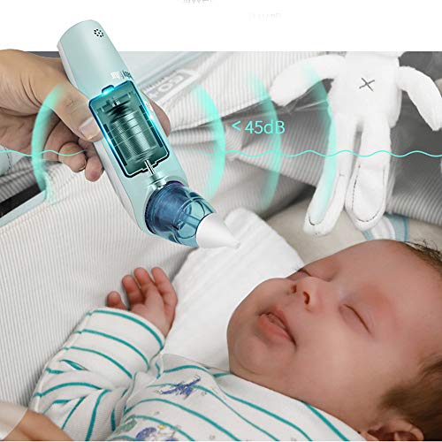 XMAGG® Aspirador Nasal Bebe Electrico, con 3 Niveles de Funcionamiento, Pantalla LCD, Música Ajustable, Carga USB