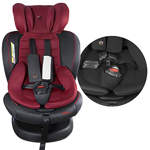 XOMAX S64 Silla de coche Isofix giratoria 360 grados I inclinable I Grupo 0+/1/2/3 I evolutiva 0-36 kg, 0-12 años I Funda extraíble y lavable I ECE R44/04