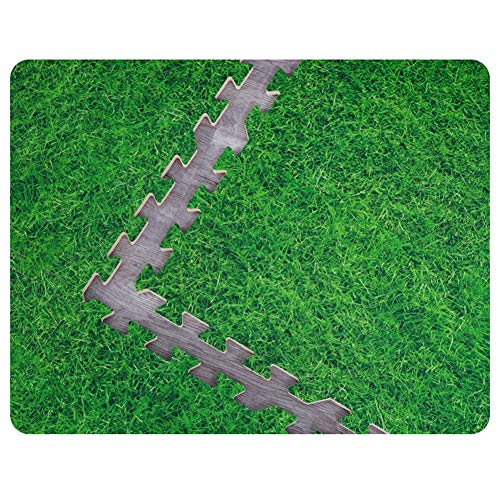 YANGJUN Suelo Goma Alfombra Puzzle Bebe Antideslizante Resistente Al Desgaste Anti Caída Césped Verde Habitación (Color : Green, Size : 60x60x1cm-6PCS)