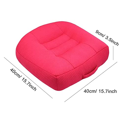 YGXR Asiento Elevador de Coche para Adultos, cojín de Asiento de Coche de Malla Transpirable 3D portátil para Conductor Pasajero niño, Cojines de Asiento de Altura Antideslizante (Pink 38x36x9cm)