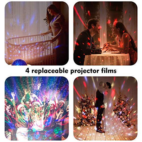 Yideng 3 in 1 Proyector de cielo estrellado,10 colores Lampara Proyector Estrellas con Control Remoto&Temporizador&Bluetooth,Luz Bebé Nocturna,Proyector LED Reproductor de Música