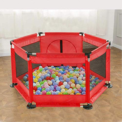 YJZQ - Piscina con bola plegable de tela Oxford con puerta de valla de juego para niños de 6 a 36 meses, bola no incluida