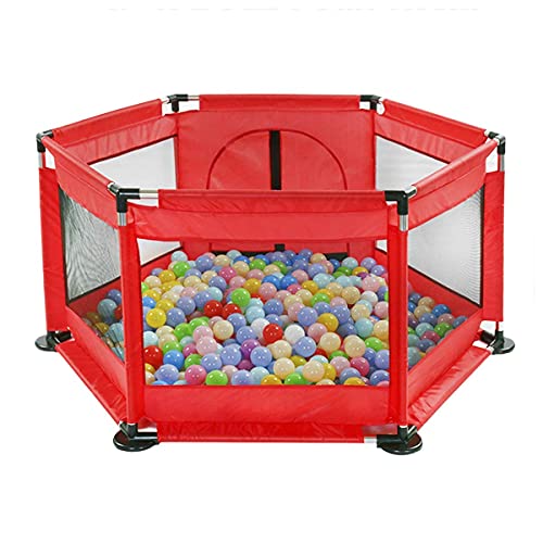 YJZQ - Piscina con bola plegable de tela Oxford con puerta de valla de juego para niños de 6 a 36 meses, bola no incluida