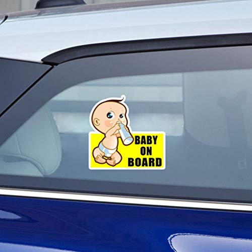 YO-HAPPY Baby On Board Sticker Reflective Vehicle Car Signs Etiqueta de Advertencia para el Conductor