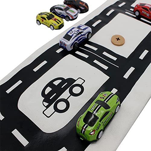 Yuxinkang Alfombra para Pista de Carreras para niños, Alfombrillas para Juegos de Coches, Alfombra para Juegos de Carreras, Plegable, para Gatear, para niños, Bolsa de Almacenamiento para bearable