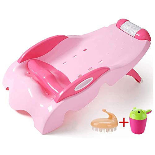 YWAWJ Silla de champú La Mujer Embarazada champú Silla Plegable Hijos de champú Cama (Color : Pink)