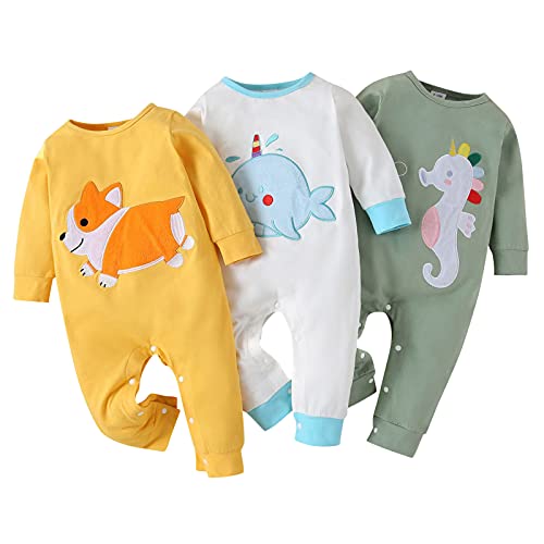 YWLINK Body Bebe NiñO Recien Nacido Manga Larga Lindo Dibujos Mameluco NiñOs NiñAs Ropa Bebe NiñA Mono BebéS Bautizo Bodies Infantil Fiesta Pijama Linda Traje De Dormir Infantil Pijamas