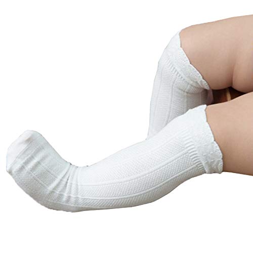 Z-Chen Calcetines hasta la Rodilla para Bebé Niña （Pack de 5 Pares）, 1-3ños ( Atamaño de fabricante M)