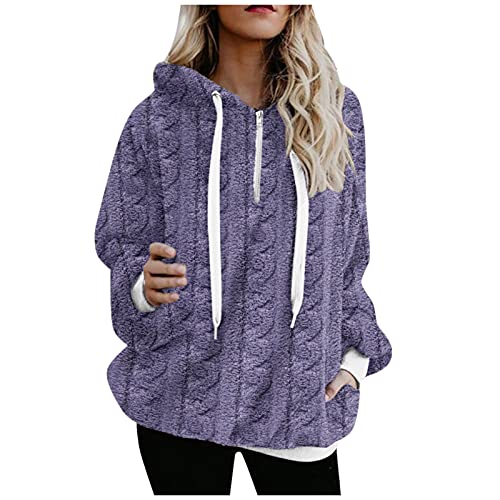 Zilosconcy Sudaderas Mujer Invierno Rebajas Vintage Calentita Talla Grande Pullover Abrigo Con Bolsillos Mujer Otoño Invierno Hoodie Jerseys Sudadera con Capucha Chicas Suelto Chaqueta de Felpa