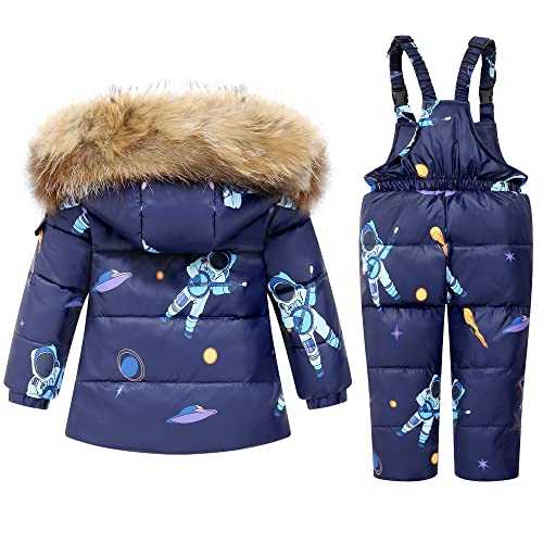 ZOEREA 2 Piezas Traje de Nieve Niños Abrigos Chaqueta con Capucha + Pantalones Niña Niño Ropa de Invierno Set