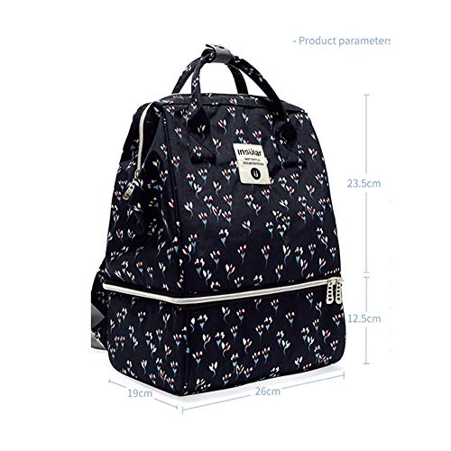 ZPTAT Mochilas para Pañales Pañaleras para Bebes, Bolsos de Maternidad con Cambiador, Carrito de Bebe, Multifuncional Impermeable Mochilas de Viaje para Pañales y Biberones,Denim Blue