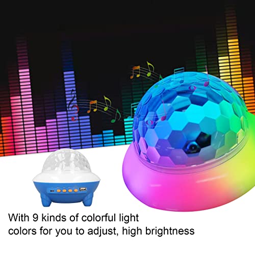 ZRQYHN Lámpara de proyección de Bola Luz de música de Escritorio Carga USB 9 Luces de Colores luz de Fiesta RGB para la decoración del hogar Ktv 5,5 Pulgadas/4,7 Pulgadas