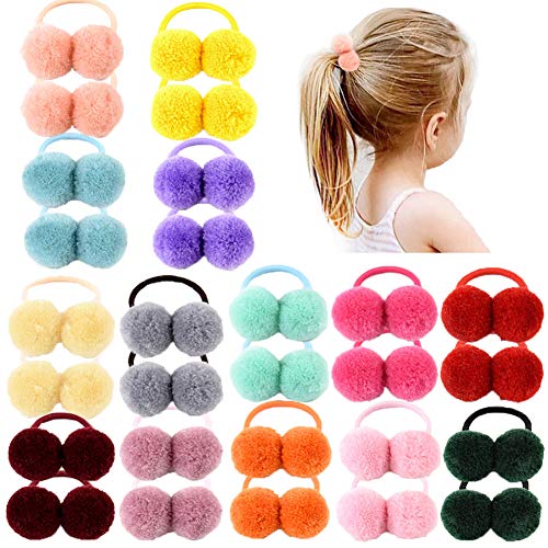 28pcs Bebé Niñas Lazos Elásticos Diadema de Goma Suave Banda para el Cabello Multicolor Cola de Caballo Titular para Niños Niños