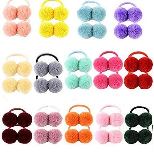 28pcs Bebé Niñas Lazos Elásticos Diadema de Goma Suave Banda para el Cabello Multicolor Cola de Caballo Titular para Niños Niños