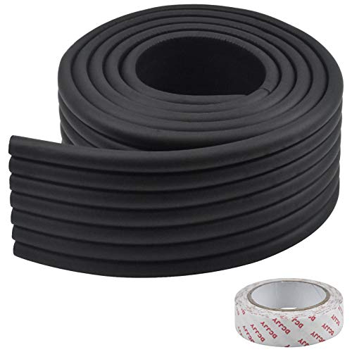 2m Suave Protectores para Borde, Protector Para Esquinas Para Bebé Niños, Anticolisión Protector Para Bordes, Tira de Espuma de Borde de Mesa con Cinta de Doble Cara, Protector de la Familia (Negro)