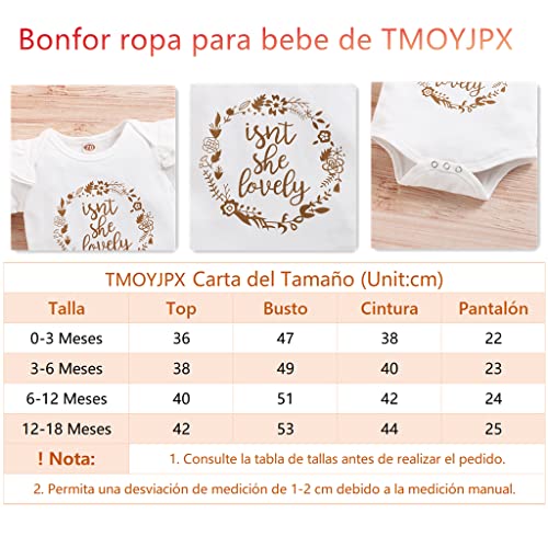 3 Piezas Conjunto Top y Pantalones Ropa Bebe Niña 0-3 meses Verano Algodon - Mono “isn't she lovely” + Pantalón Corto a Lunares + Banda de Pelo para 0-18 Meses Recien Nacido Niño (3-6 Meses, Rojo)