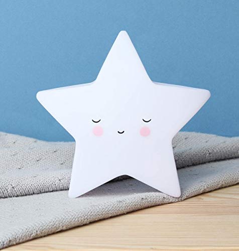 A little lovely Estrella luz led, Blanco, Pequeño-14,3 x 14,2 x 6 cm