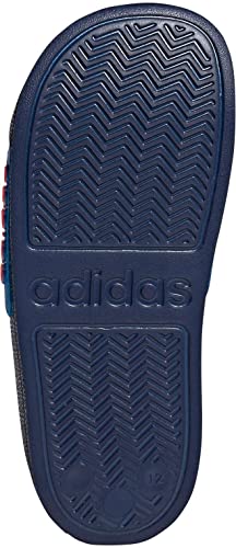 adidas Adilette Shower, Slide Sandal, Dark Blue/Cloud White/Blue Rush, 34 EU