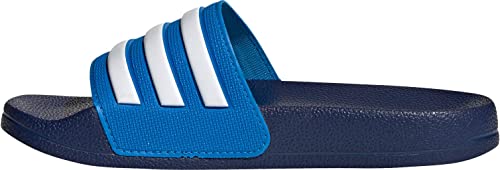 adidas Adilette Shower, Slide Sandal, Dark Blue/Cloud White/Blue Rush, 34 EU