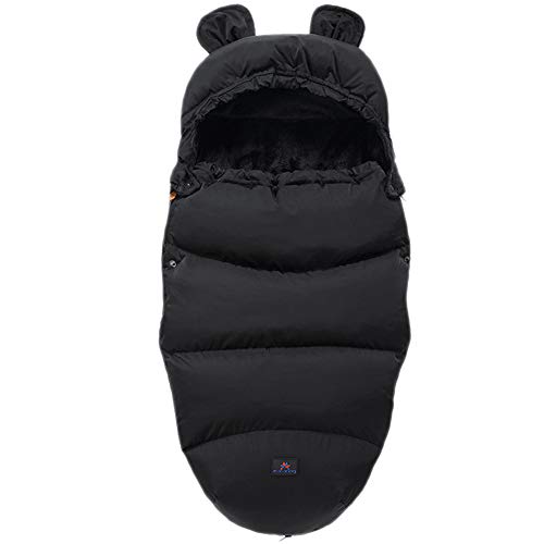 Aire Libre Saco de Silla de Paseo Universal Invierno Térmica Windproof Carritos Sacos de Abrigo Apto para Cochecito, Silla de Paseo, Sillas de Coche, Cuna (Negro)