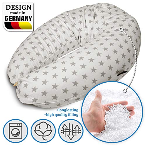 Almohada de lactancia Almohada de embarazo para dormir, descansar y amamantar Almohada para dormir de lado Almohada de posicionamiento para la madre y el bebé (Blanco)