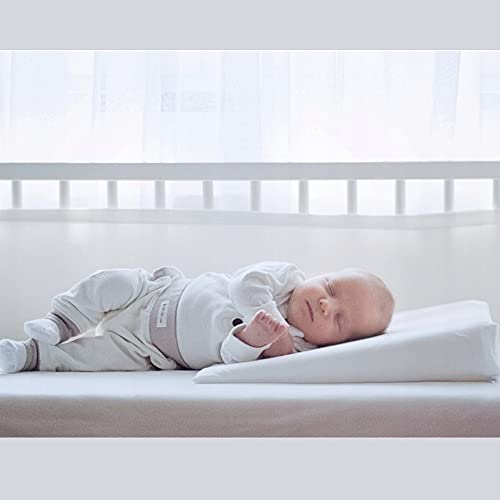 Almohada para bebé antiplagiocefalia marca CE para bebés y niños Medical Device anti reflujo antiasfixia hipoalergénico Made in EU y OEKO-TEX® para cuna y cuna desenfundable 40 x 36 (gris)