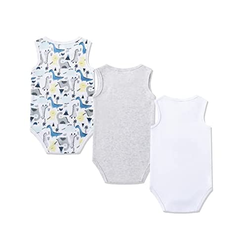 AMOMI Body Bebe Niño Manga Corta Verano Body Bebe Tirante Pack de 2 Pcs Algodón 100% 3-24 Meses (BBV72045, 9 Meses)