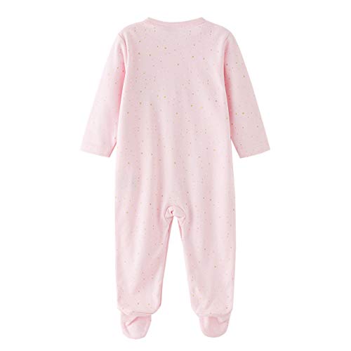 Amomí, Pijama algodón Bebé Niña Pelele Bebé Niña Manga Larga Pack de 2 Pcs Algodón 100%, 0-24 Meses (18 Meses, 71124+BGI79661/18M)