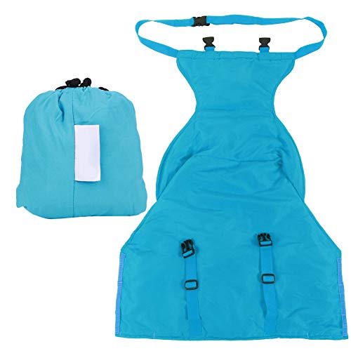 Arnés de seguridad para bebés, silla alta portátil de viaje asiento fácil arnés de tela lavable para bebés con correas ajustables cinturón de hombro(Azul)