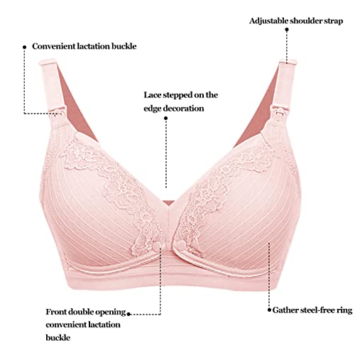 Aseniza Sujetador Lactancia de Algodón Sujetadores Premamá y de Lactancia Sin Aros Sujetadores de Maternidad Prenatal con Relleno, Suaves, Cómodos