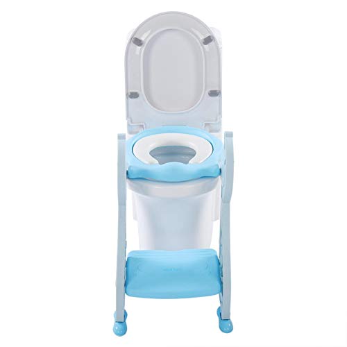 Asiento de inodoro con orinal, lindo reposabrazos de ciervo, silla con orinal para bebé, niño, entrenamiento, asiento de inodoro suave para niños y niñas