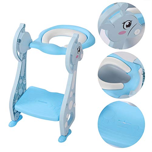 Asiento de inodoro con orinal, lindo reposabrazos de ciervo, silla con orinal para bebé, niño, entrenamiento, asiento de inodoro suave para niños y niñas