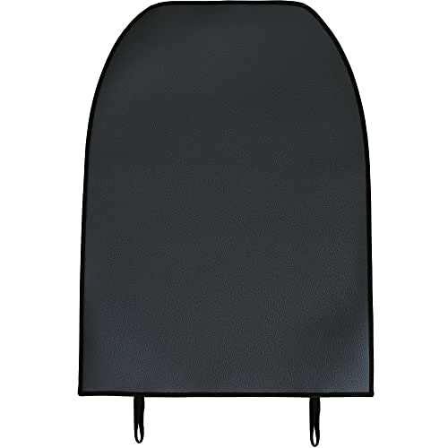 AUTOLIGHT 24 Protector de respaldo para asiento trasero de coche, funda de piel impermeable, fácil de limpiar, de piel ecológica, color negro, coche para niños (2)