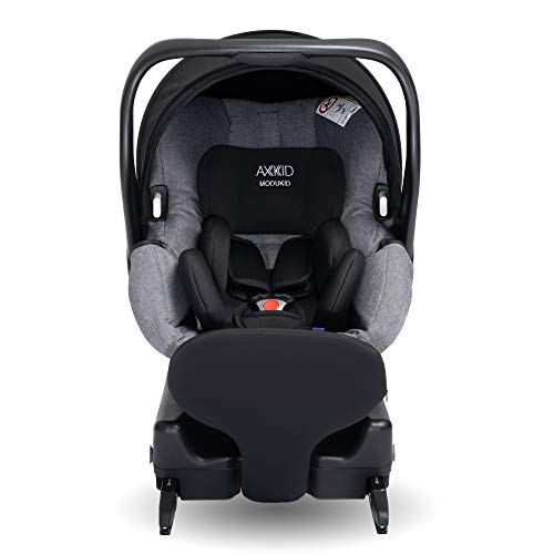 AXKID MODUKID INFANT Silla de Coche Grupo 0 y 1, Asiento de Automóvil para Niños de 0-13 Kg, Sillita para Coche, Silla de Coche de Bebé de 0 Meses hasta 1 Año (Gris)