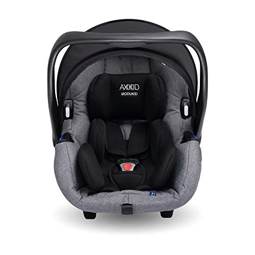 AXKID MODUKID INFANT Silla de Coche Grupo 0 y 1, Asiento de Automóvil para Niños de 0-13 Kg, Sillita para Coche, Silla de Coche de Bebé de 0 Meses hasta 1 Año (Gris)