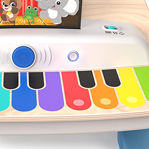 Baby Einstein, Hape, Together in Tune Piano, Connected Magic Touch, 4 modos de juego y 10 melodías, control de volumen, juguete de madera para niños, 12 meses, multicolor (12422)