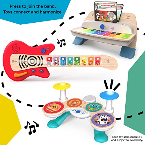 Baby Einstein, Hape, Together in Tune Piano, Connected Magic Touch, 4 modos de juego y 10 melodías, control de volumen, juguete de madera para niños, 12 meses, multicolor (12422)