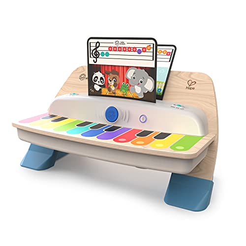 Baby Einstein, Hape, Together in Tune Piano, Connected Magic Touch, 4 modos de juego y 10 melodías, control de volumen, juguete de madera para niños, 12 meses, multicolor (12422)