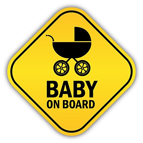 Baby On Board Pram Funny Warning Sign Alta Calidad De Coche De Parachoques Etiqueta Engomada 12 x 12 cm