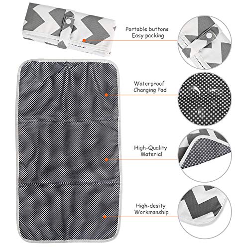 Ballery Cambiador Bebe Viaje, Portátil Cambiador Almohadilla Impermeable para Bebé Impermeable Esterilla Lavable de Quita Completamente Acolchado para Niños Adultos Hogar Viaje