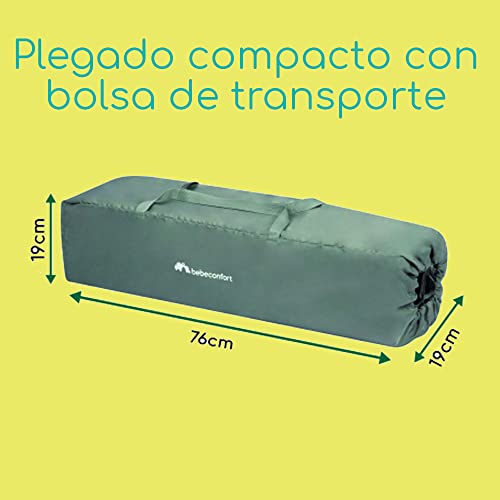 Bebe Confort Circus Parque para bebé, cuna de viaje, cama infantil, espacioso y bien ventilado con dimensiones 100 x 100 x 76 cm, cierre compacto y bolsa de transporte, color Warm Grey (Multi)