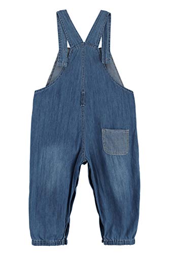 Bebé Niños Niñas Pantalones con Peto Denim Algodón Pantalón con Peto Vaqueros Overol Jeans con Tirante Delgado para Primavera Verano - Patrón Koala y árbol Talla 74/80